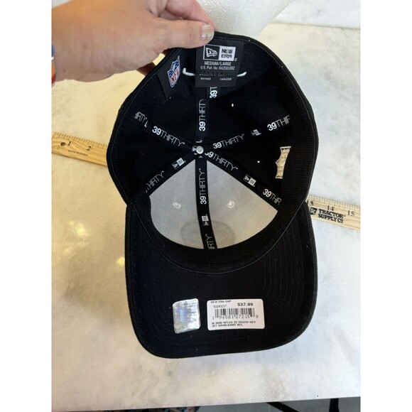 New York Jets New Era White/Black 2022 NFL Crucial Catch 39THIRTY Flex Hat M/L - Picture 5 of 13